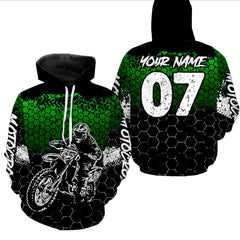 Maxcorners Green Motocross Jersey Upf30+ Custom Dirt Bike Jersey Mens Women Off-Road Jersey Adult&Kid| MT2709