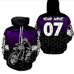 Maxcorners Purple Motocross Jersey Upf30+ Custom Dirt Bike Jersey Mens Women Off-Road Jersey Adult&Kid| MT2709