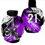 Maxcorners Adult&Kid purple custom dirt bike jersey Motocross jersey mens women braaap motocross shirt| MT2709