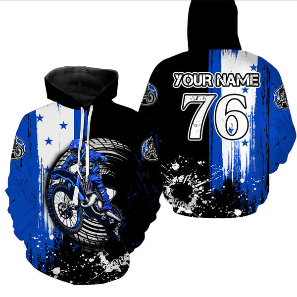 Maxcorners Custom Dirt Bike Jersey Patriotic Motocross Jersey Upf30+ Mens Motocross Shirt| MT2709