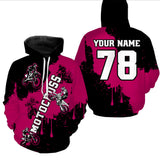 Maxcorners Pink custom dirt bike jersey adult&kid Motocross jersey upf30+ mens women Motocross Shirt| MT2709