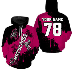 Maxcorners Pink custom dirt bike jersey adult&kid Motocross jersey upf30+ mens women Motocross Shirt| MT2709