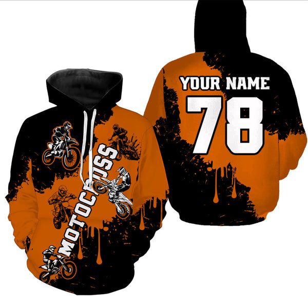 Maxcorners Orange custom dirt bike jersey adult&kid Motocross jersey upf30+ mens women Motocross Shirt| MT2709