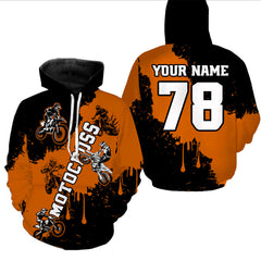 Maxcorners Orange custom dirt bike jersey adult&kid Motocross jersey upf30+ mens women Motocross Shirt| MT2709