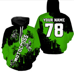 Maxcorners Green custom dirt bike jersey adult&kid Motocross jersey upf30+ mens women Motocross Shirt| MT2709