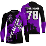 Maxcorners Purple custom dirt bike jersey adult&kid Motocross jersey upf30+ mens women Motocross Shirt| MT2709