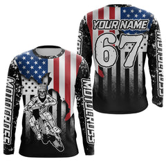 Maxcorners Skull Custom Motocross Jersey Upf30+ Dirt Bike Jersey Mens Women Motocross Shirt LM2809
