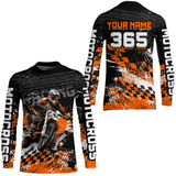 Maxcorners Orange Dirt Bike Jersey Motocross Jersey Upf30+ Custom Mens Women Off-Road Jersey MT2809