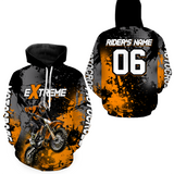 Maxcorners Adult&Kid orange custom dirt bike jersey motocross jersey mens women extreme motocross shirt| MT2709