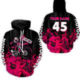 Maxcorners Adult&Kid pink custom Motocross jersey upf30+ dirt bike jersey mens women Motocross Shirt| MT2709
