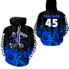 Maxcorners Adult&Kid blue custom Motocross jersey upf30+ dirt bike jersey mens women Motocross Shirt| MT2709