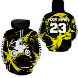 Maxcorners Custom Dirt Bike Jersey Yellow Motocross Jersey Upf30+ Mens Women Racing Shirt| MT2809