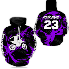 Maxcorners Custom Dirt Bike Jersey Purple Motocross Jersey Upf30+ Mens Women Racing Shirt MT2809