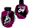 Maxcorners Custom Dirt Bike Jersey Pink Motocross Jersey Upf30+ Mens Racing Shirt| MT2809