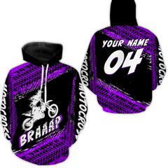Maxcorners Custom Dirt Bike Jersey Purple Motocross Jersey Upf30+ Mens Racing Shirt| MT2809