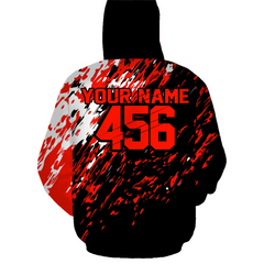 Maxcorners Custom Dirt Bike Hoodie Red Motocross Hoodie Mens Women Motocross Hooded Jersey| MT2809