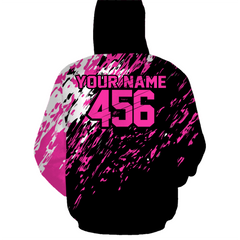 Maxcorners Custom Dirt Bike Hoodie Pink Motocross Hoodie Mens Women Motocross Hooded Jersey| MT2809