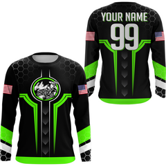 Maxcorners Green Custom Dirt Bike Jersey Motocross Jersey Motocross Shirts LM2809