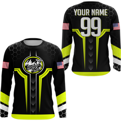 Maxcorners Yellow Custom Dirt Bike Jersey Motocross Jersey Motocross Shirt LM2809