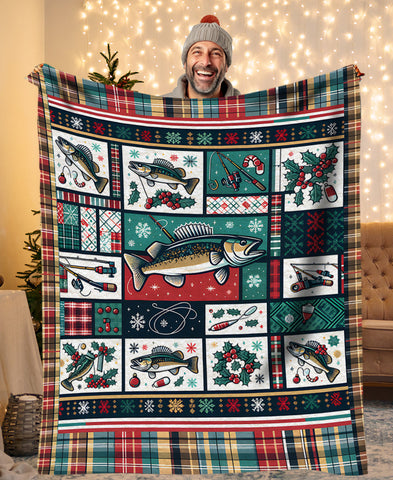 Maxcorners Walleye Fishing Christmas Fishing Blanket Fishing Gifts For Fisherman