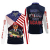 Maxcorners Make Fishing Great Again Patriotic Fishing Shirt, American Flag Fishing Shirt, Fishing UPF Shirts, Men's Fishing Shirt