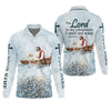 Maxcorners Jesus Catching Fish Bible Verse, Personalized Long Sleeve Shirt, Psalm 23 The Lord Is My Shepherd, Religious Gift for Men