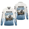 Maxcorners Master Baiter Shirt, Personalized Funny Raccoon Fishing Long Sleeve For Men, Fishing UPF Shirts