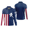 Maxcorners Bigfoot American Flag Patriotic Fishing Shirt, SPF Shirt For Men, Gift For Fisherman, Fishing Shirts For Men