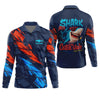 Maxcorners Shark Fishing Shirt, Shark Area Surf's Up The Catch Wave, SPF Shirt For Men, Gift For Fisherman