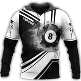 Maxcorners Personalized 3D Billiard Shirt Black And White Pattern 3D All Over Printed Clothes