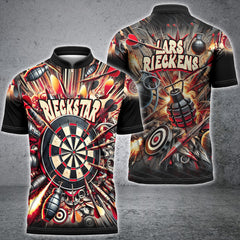 Maxcorners Darts 3D Polo Shirt For Lars Rieckens