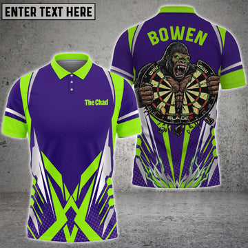 Maxcorners Personalized Gorilla Darts Polo Shirts Custom Darts Team Jersey For Paula
