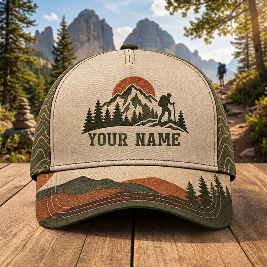 Maxcorners The Backcountry Peak Hiking Personalized Name Cap