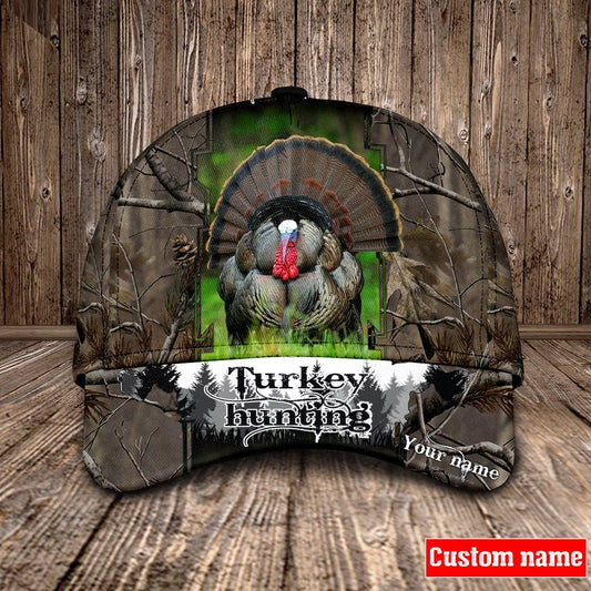 Maxcorners Personalized Name Turkey Hunting Cap NDB04, Birthday Gift Father's Day Gift LM0402