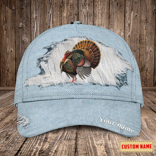 Maxcorners Personalized Name Turkey Hunting Cap NDB03, Birthday Gift For Papa Dad Son Husband LM0402