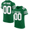 Maxcorners Custom Kelly Green White-Gray Mesh Authentic Football Jersey LM2605