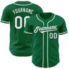 Maxcorners Custom Kelly Green White Authentic Baseball Jersey LM2605