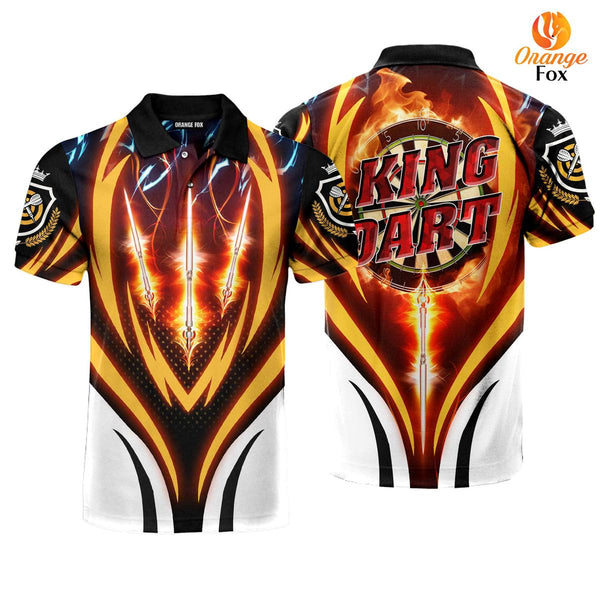 Maxcorners Darts Team - Gift For Dart Lovers King Dart Fire Polo Shirt