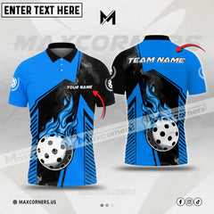 MaxCorners Pickleball Fire Personalized Name & Team Name 3D Shirt (4 colors)