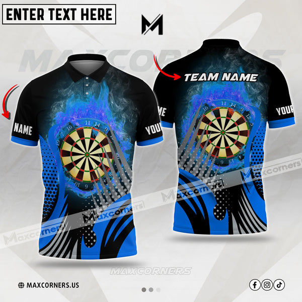 Maxcorners Darts Fire Color Options Personalized Name, Team Name 3D Shirt (4 colors)