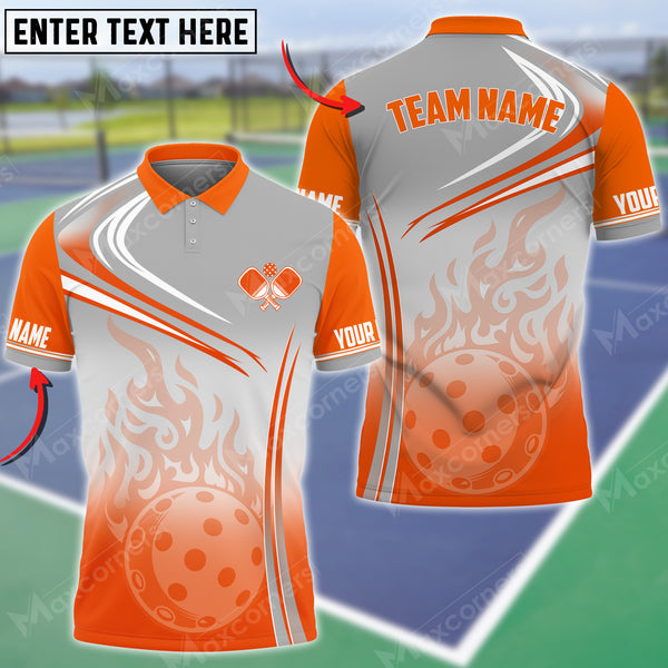 MaxCorners Personalized Name Pickleball 3D Polo Shirt