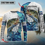 Maxcorners Largemouthbass Fishing Sport Jersey Personalized Name Long Sleeve Shirt