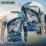 Maxcorners Chinook Fishing Sport Jersey Personalized Name Long Sleeve Shirt