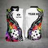 Maxcorners Pickleball Multicolor Smoke Pattern  Personalized Name, Team Name 3D Shirt