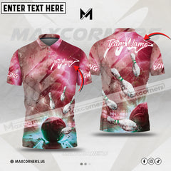 Maxcorners Bowling Customized Name & Team Name 3D Shirt (5 colors)
