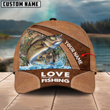 Maxcorners Personalized Walleye Fishing Pattern Classic 3D Cap