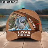 Maxcorners Personalized Catfish Fishing Pattern Classic 3D Cap