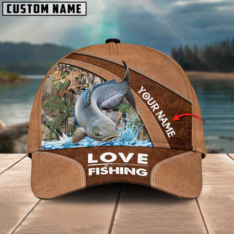 Maxcorners Personalized Catfish Fishing Pattern Classic 3D Cap