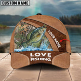 Maxcorners Personalized Crappie Fishing Pattern Classic 3D Cap