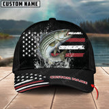 Maxcorners Personalized Stripped Bass Fishing Pattern Classic 3D Cap